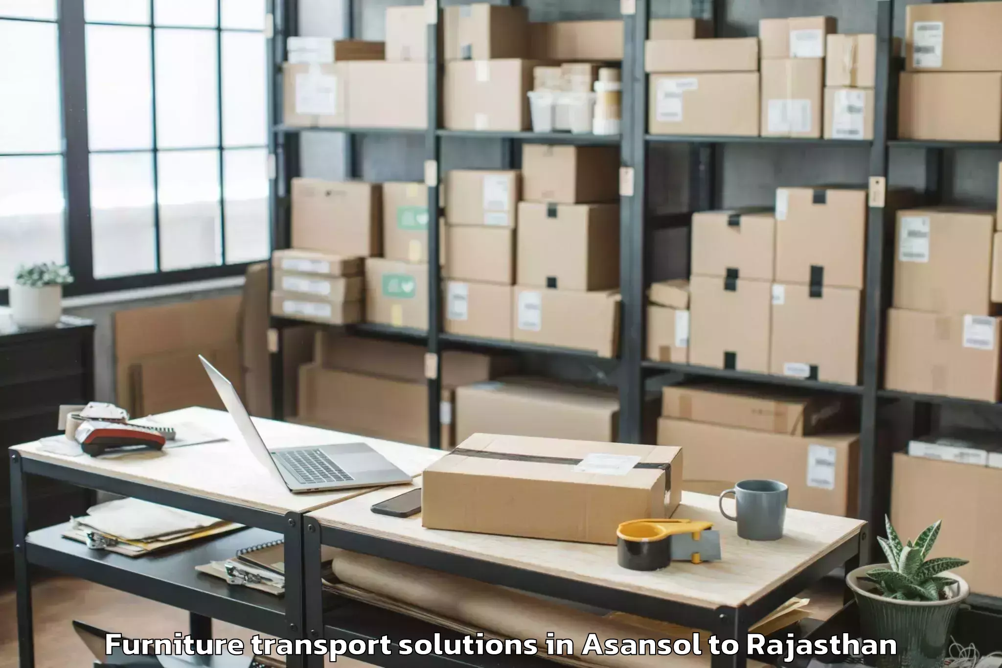 Book Asansol to Abu Furniture Transport Solutions Online